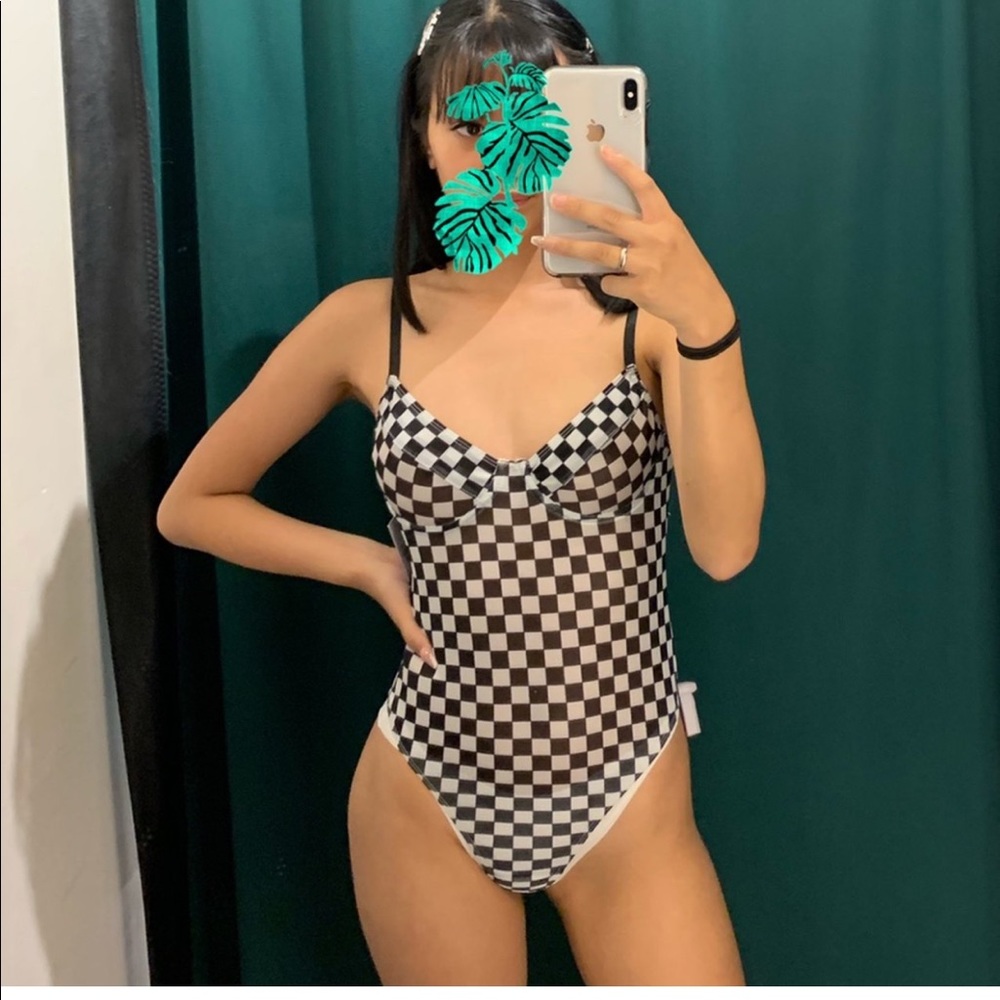 Hollywood Boutique Checkered body suit
